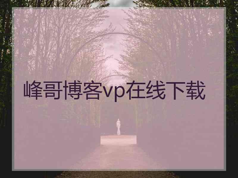 峰哥博客vp在线下载