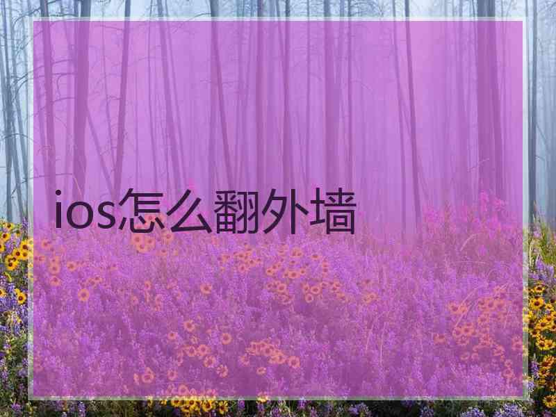 ios怎么翻外墙