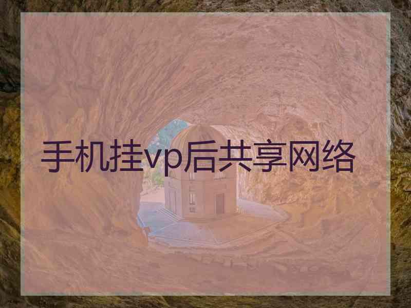 手机挂vp后共享网络