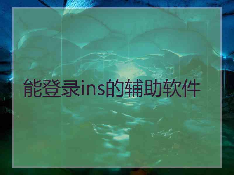 能登录ins的辅助软件