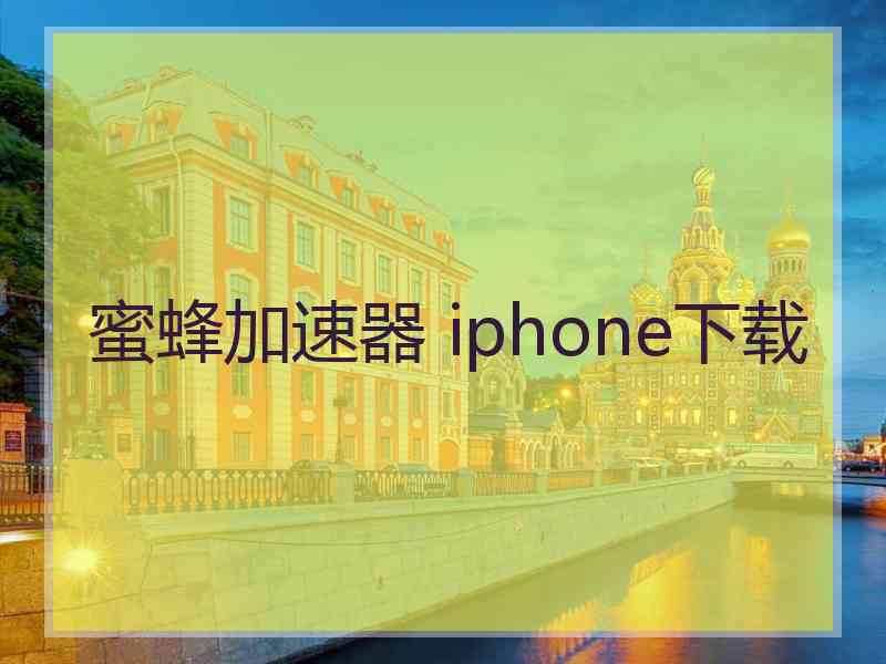 蜜蜂加速器 iphone下载