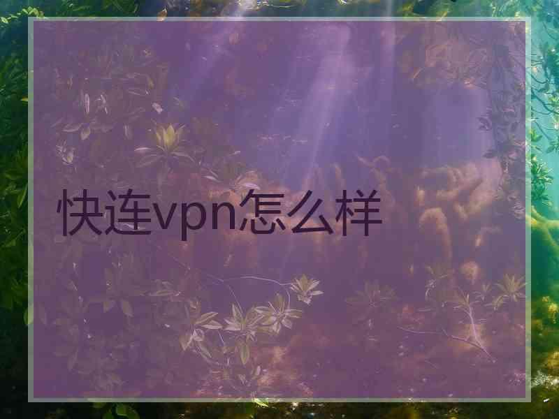 快连vpn怎么样