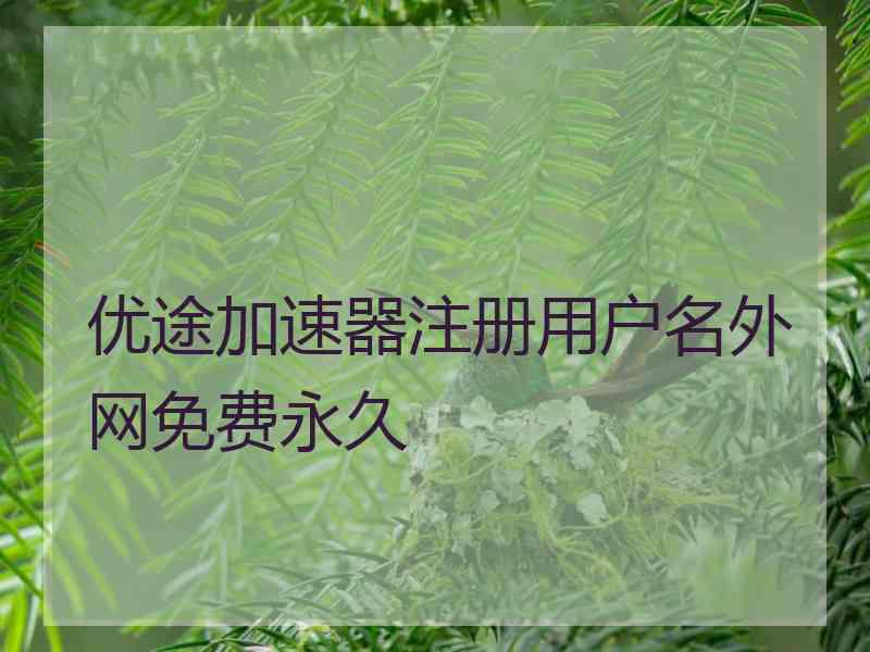 优途加速器注册用户名外网免费永久