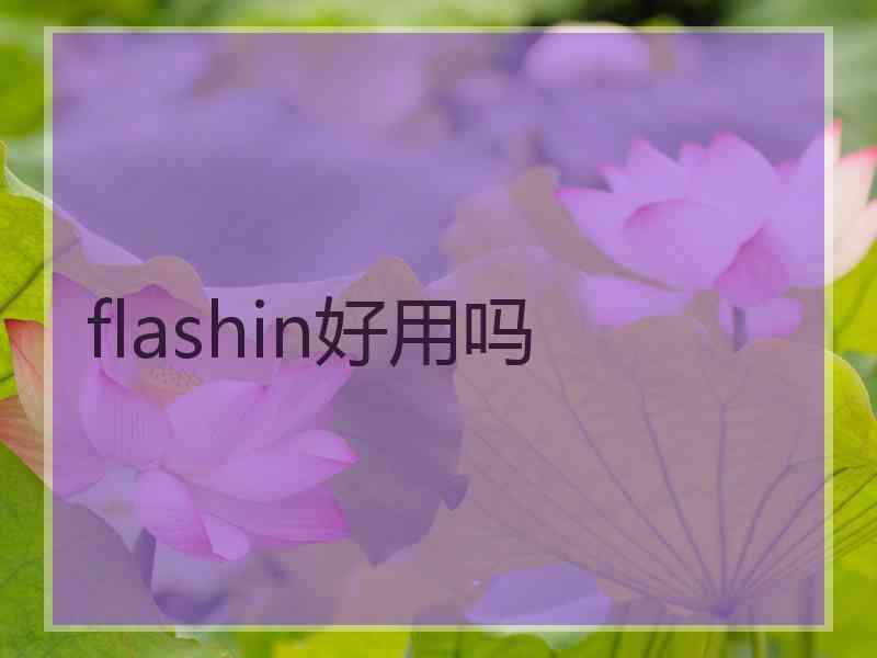 flashin好用吗