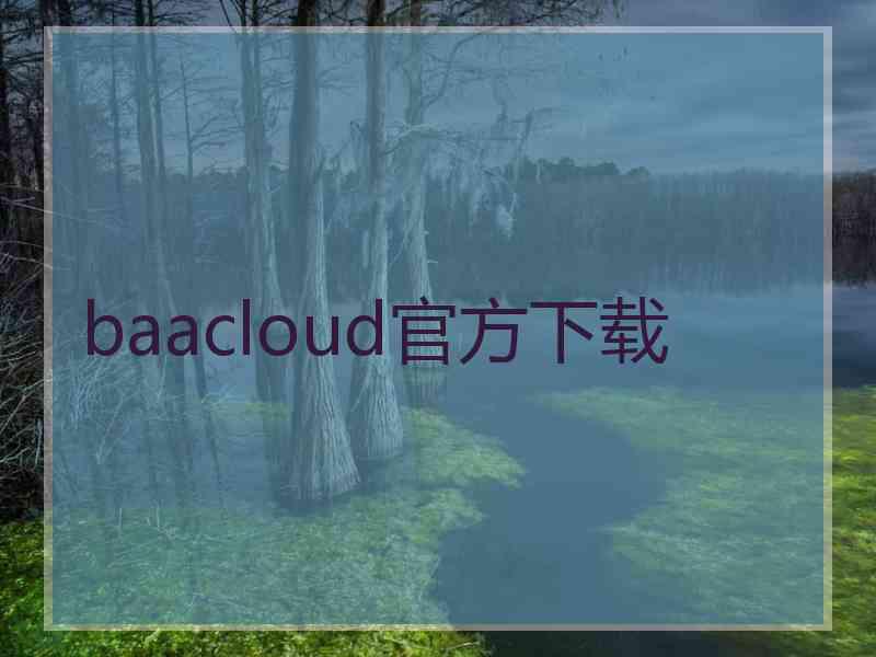 baacloud官方下载