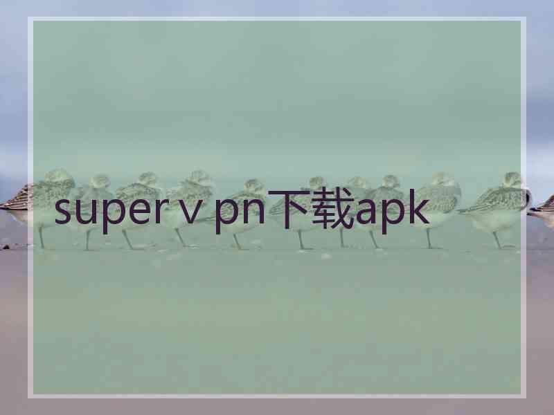 superⅴpn下载apk