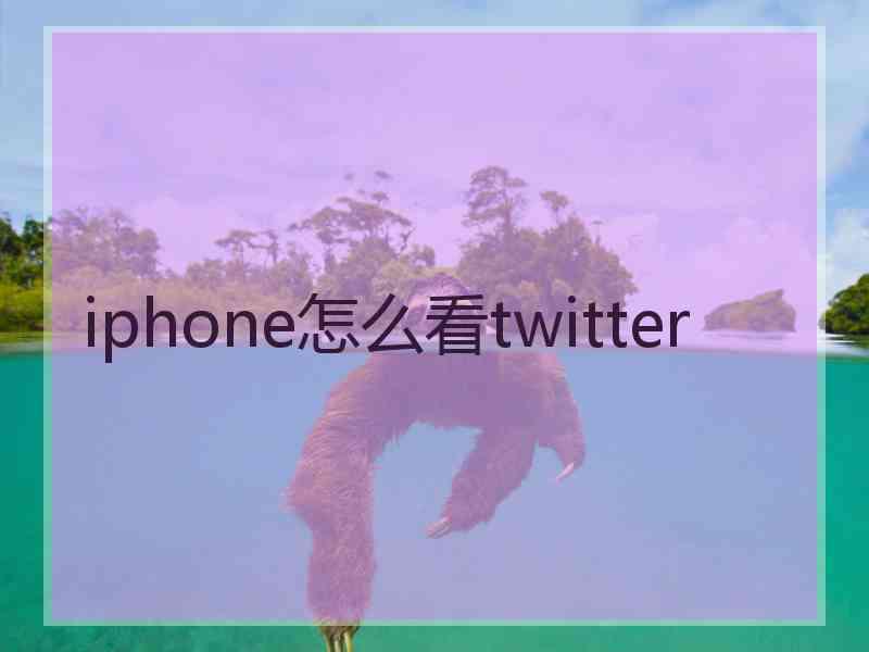 iphone怎么看twitter