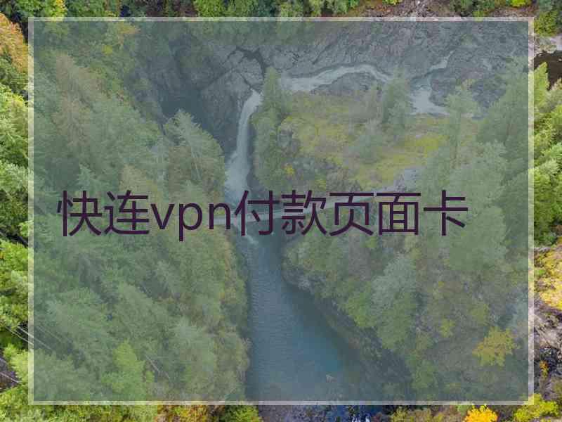 快连vpn付款页面卡