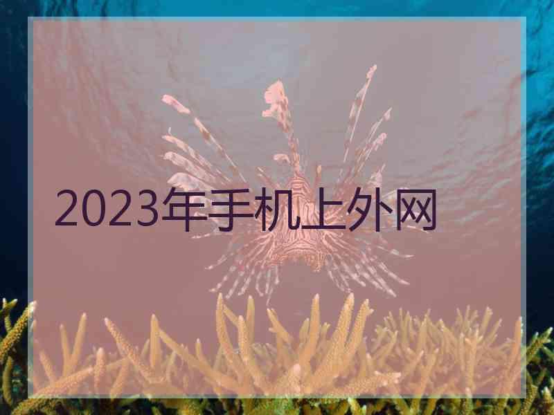 2023年手机上外网