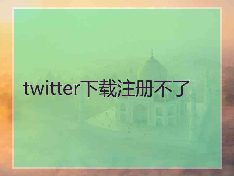 twitter下载注册不了