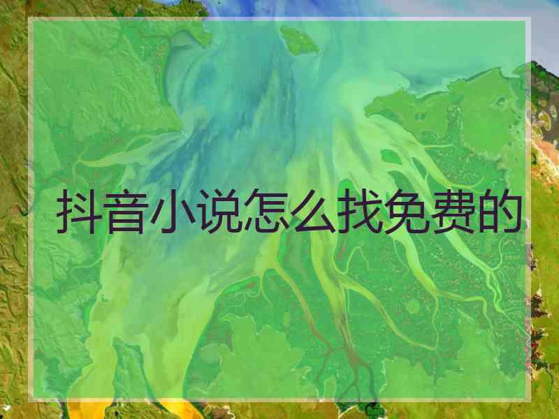 抖音小说怎么找免费的