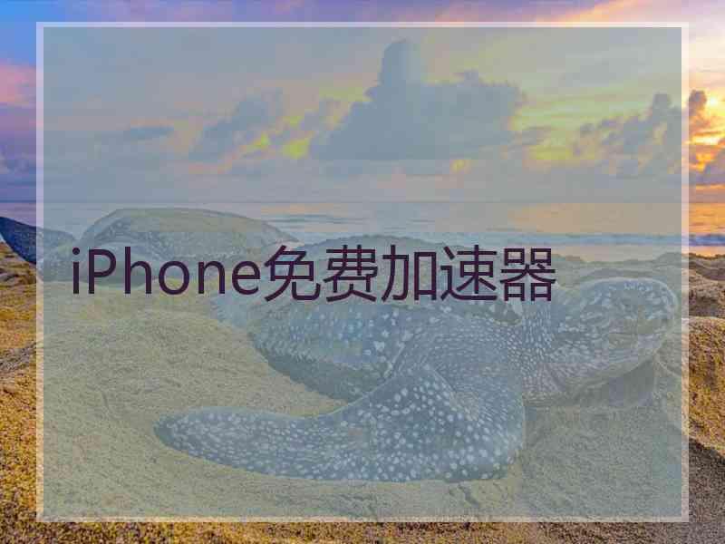 iPhone免费加速器