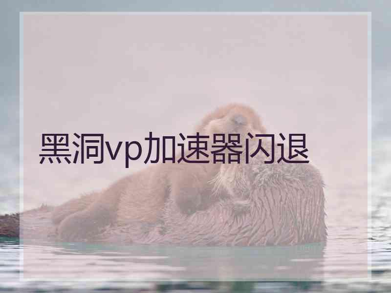 黑洞vp加速器闪退