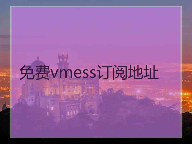 免费vmess订阅地址