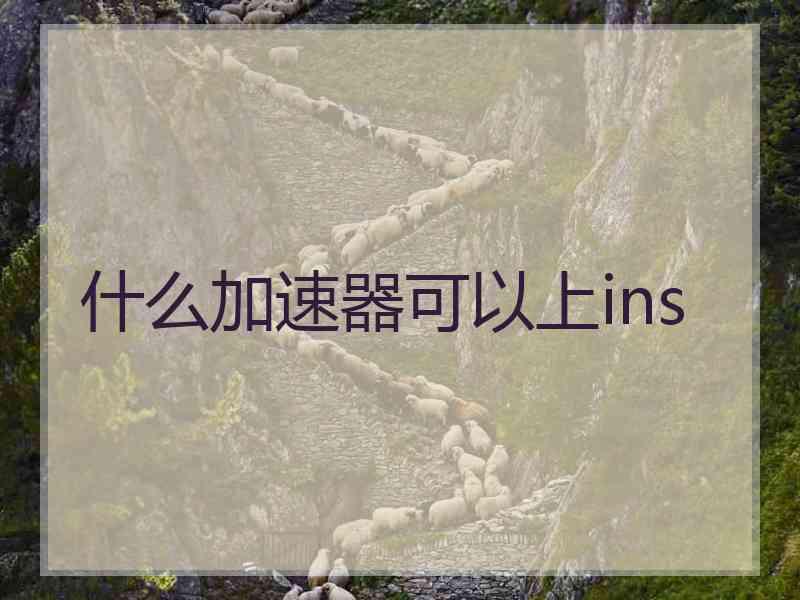 什么加速器可以上ins